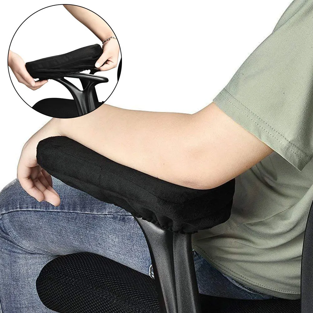 

Office Anti Slip Cushion Covers Universal Chair Armrest Pad Elbow Pillows Forearms Ergonomic Relief Pressure Memory Foam Support