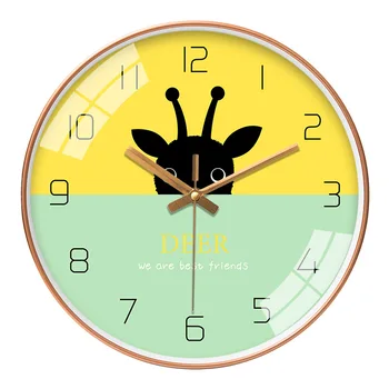 

Rabbit Cat Bear Wall Clock Mute Cartoon Fashion Design Living Room Mural Design Turntable Child Quartz Wall Clock Watch G130