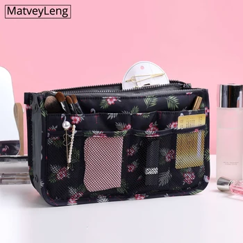 

Women Cosmetic bag Portable Storage Handbag toiletries toiletry kit Travel Organizer Make up bag