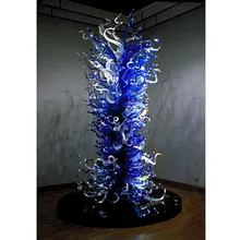 LRS005-Free Современный Сад деко синий цвет стекло Художественная Скульптура