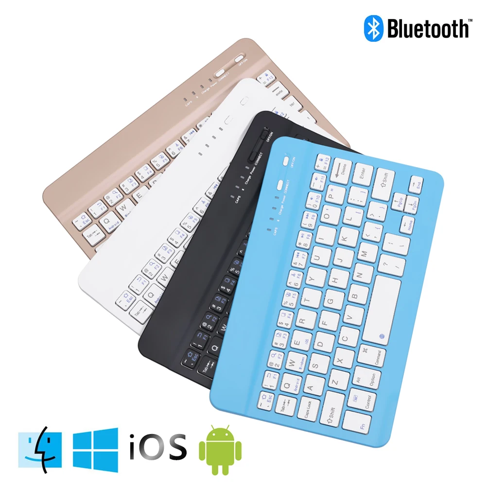 Ультратонкая Беспроводная клавиатура для ноутбука с Bluetooth 7 9 дюйма 59 клавиш