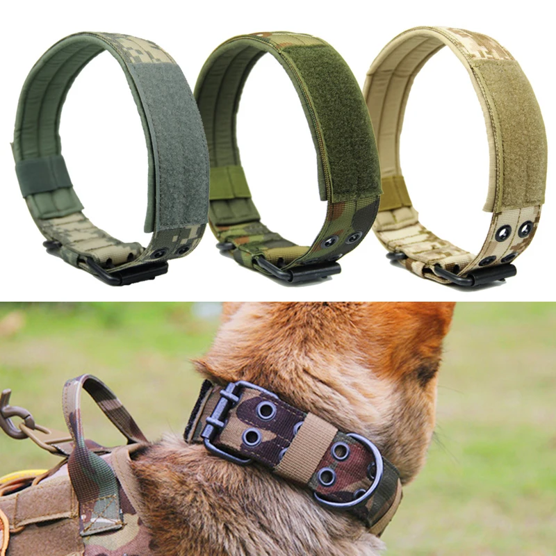 

Outdoor Tactical Dog Collar Harnesses Leads Military Adjustable Training Dog Collar Hunting Dog Canine Hound Equipment