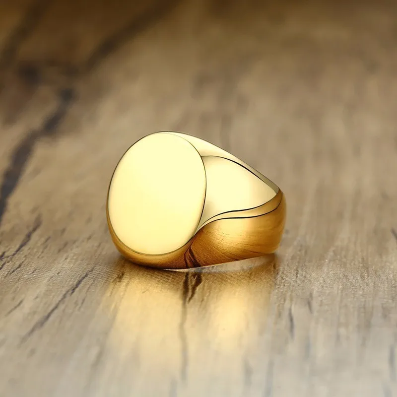 アクセサリー Sar Jewellery Block I Round Signet Ring Sar Jewellery Block I Round Signet Ring（Rings – Sar Jewellery）