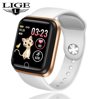 

LIGE 2020 New Smart Bracelet Heart Rate Blood Pressure Monitoring Multi-function For Iphone Phone Sport Smart Band For Men Women