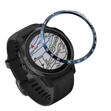 Replacement Metal Bezel Ring for Garmin Fenix 6S 6SPro Watch Bezel Ring Anti-scratch Protective Etched Adhesive Cover Frame