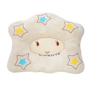 

Cute Baby Pillows Comfortable Star Print Infant Support Prevent Anti Roll Pillow Flat Head Neck Newborn Cotton Cushion
