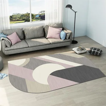 

Modern Simple Geometry Carpet And Rug For Home Living Room Oval Large Coffee Table Blanket Floor Mat Yoga Mat Non-slip Alfombras