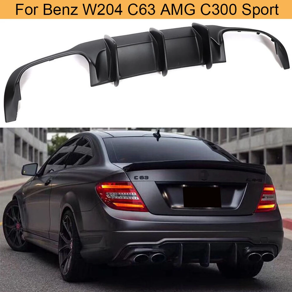 For W4 Rear Bumper Diffuser Lip Spoiler For Mercedes Benz W4 C63 Amg C300 Sport 12 14 Car Rear Diffuser Lip Frp Black Bumpers Aliexpress