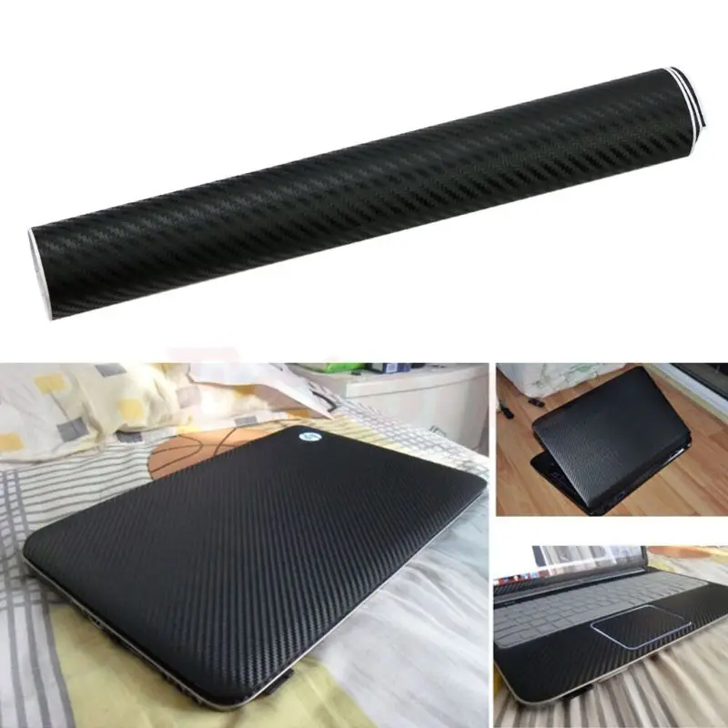3D углеродного волокна кожи оберточная наклейка чехол Обложка для 1" ПК ноутбук E5BA