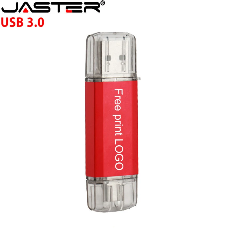 USB Type C Горячая Распродажа JASTER OTG флеш накопитель 64 ГБ 32 16 8 4 флешка 3 0 Флешка для