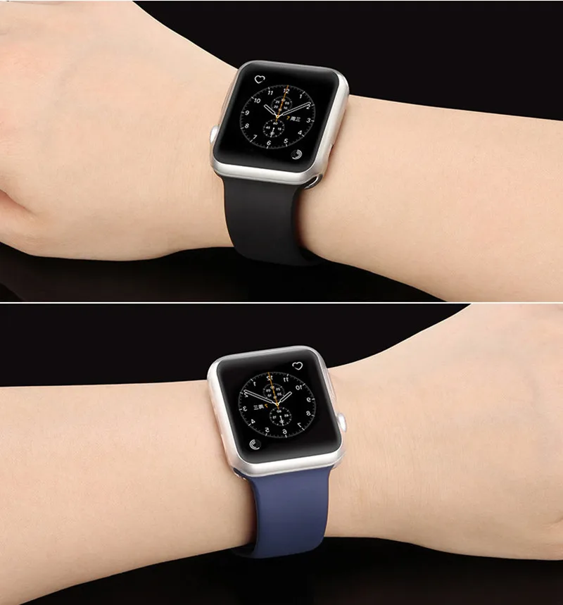 Защитный чехол для Apple Watch, версии 5 4 3 2 1 40 мм 44 360 Прозрачная Обложка из полиуретана полный Чехол для наручных часов Iwatch, 5, 4, 3, 2, 38 мм, 42 мм, прозрачная крышка