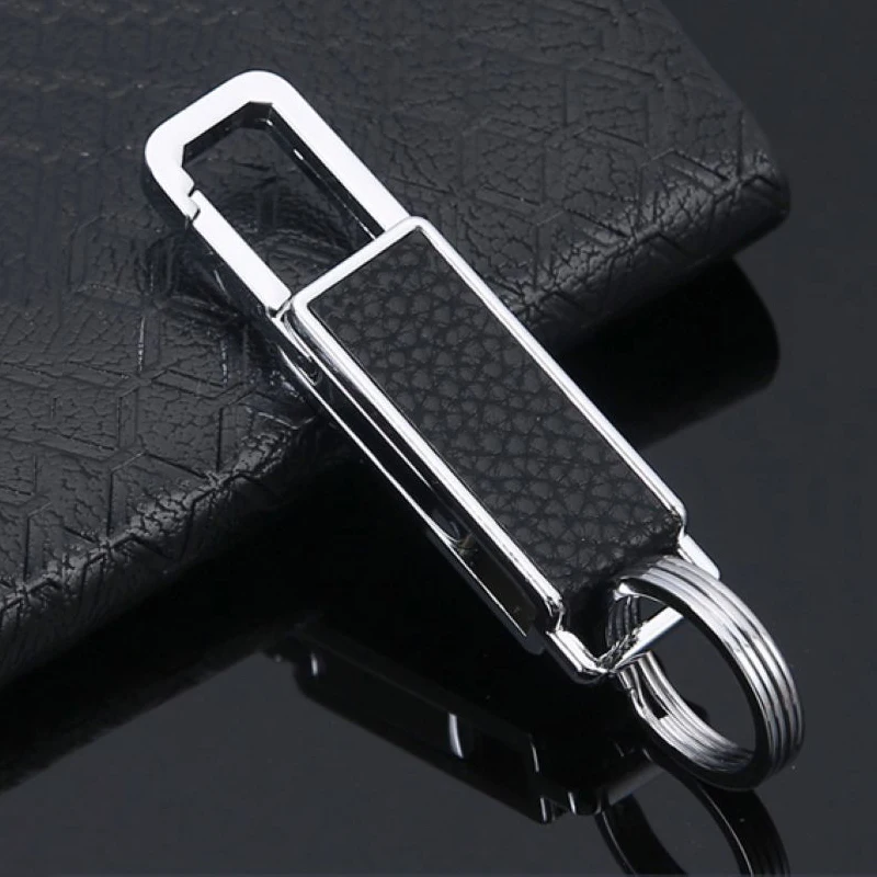 Cowhide leather Car Key Holder Keychain Ring Case Bag Fit For Ford BMW Audi Auto
