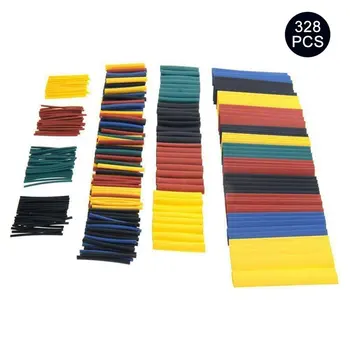 

328pcs Cable Heat Shrink Tubing Sleeve Wire Wrap Tube 2:1 Assortment Kit Sleeving Wrap Wire Car Electrical Cable Tube Set