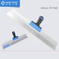 Home Wall Curved Handle Multifunctional Decoration Stainless Steel 600mm Square Notched Trowel For Large Format Tiles 1