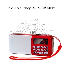 Портативный fm-радио перезаряжаемый беспроволочный динамик TF карта USB диск MP3 плеер мини-радио с разъемом для наушников