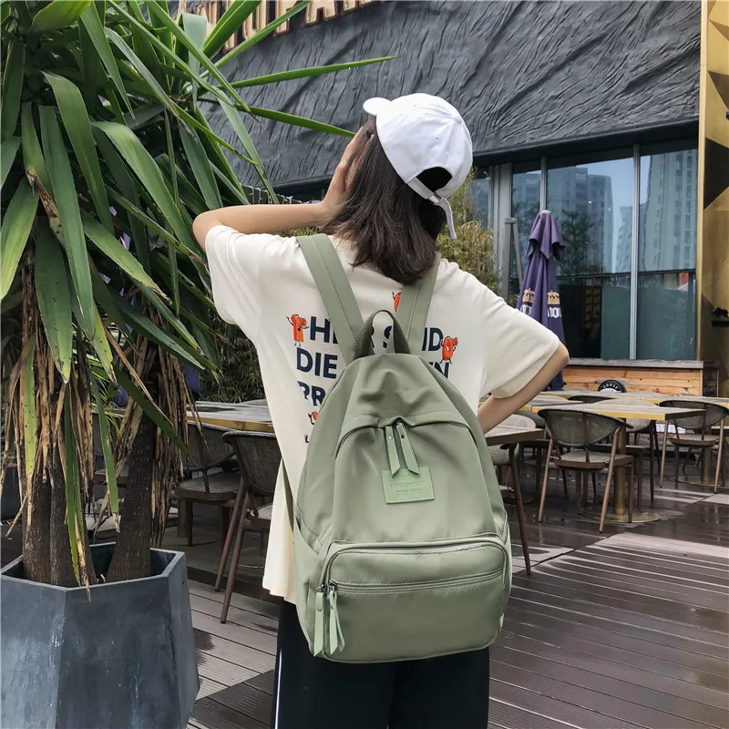 

Hot Selling Nylon Backpack Simple Large-Volume STUDENT'S Backpack Couples School Bag