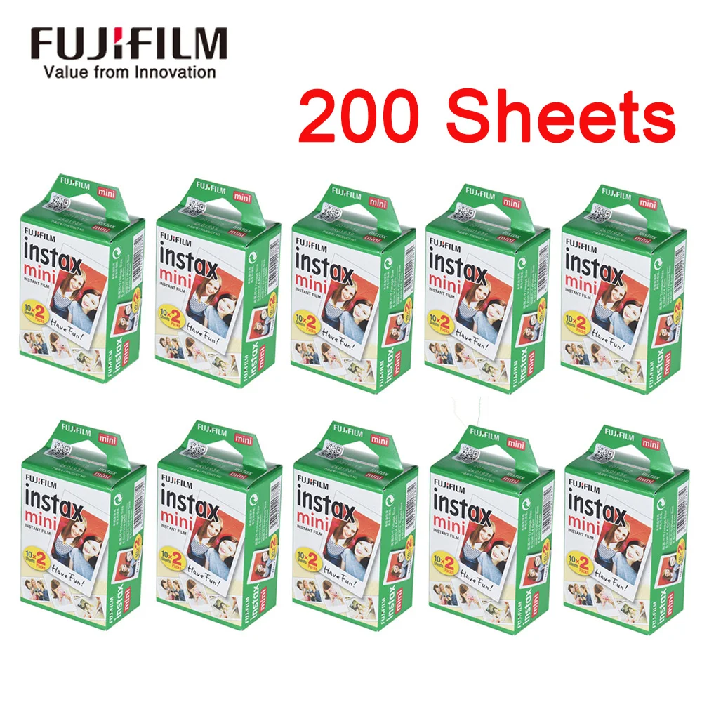 Фотобумага Fujifilm Instax Mini белая 10 200 листов фотобумага Мгновенной Печати для Fuji 9 8 25 90