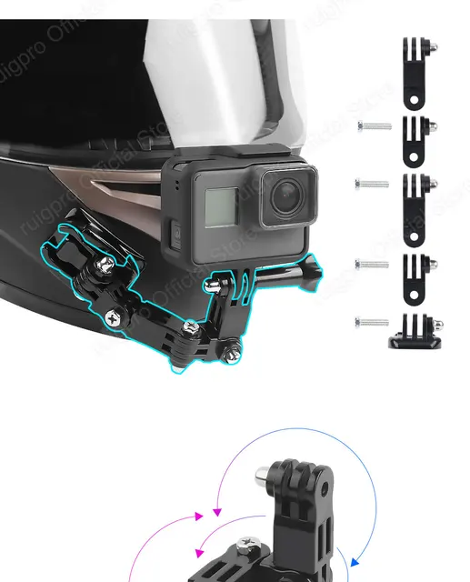 Sangle de support de casque Gopro Hero de Luxe WiseGoods - Caméra d'action  - Cam 