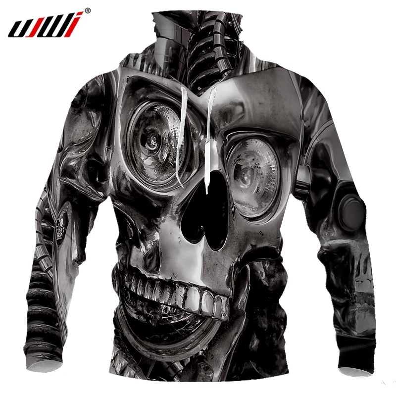 

UJWI 3D Printed Metal Skull Hoodies Harajuku Fashion Sweatshirt Women Men Casual Pullover Hoodie Mask Drop Shipping 5XL