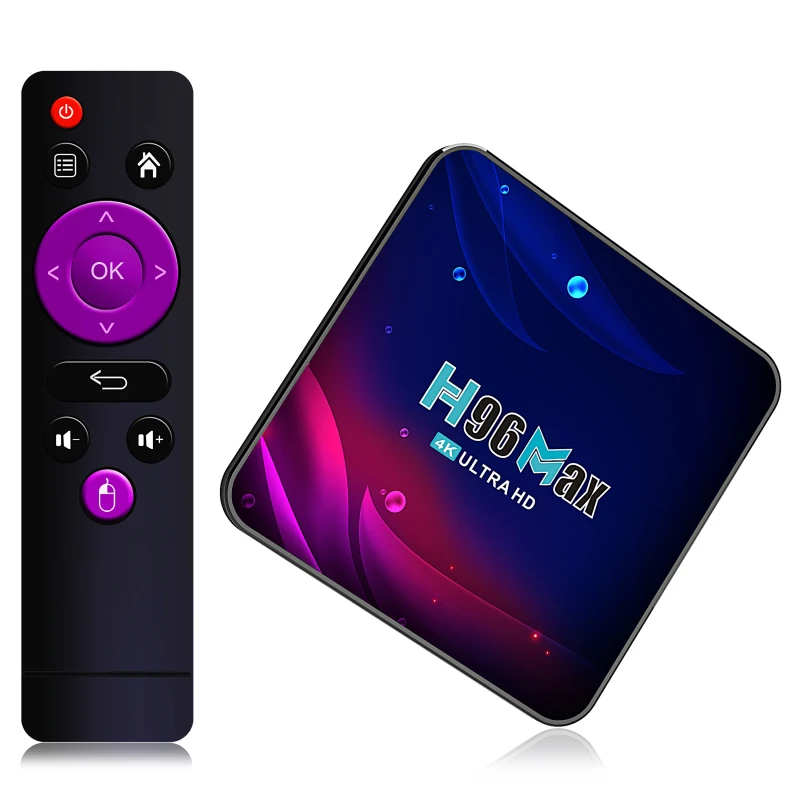 Приставка Смарт-ТВ H96 Max Rk3318 Android 10 0 4K Wi-Fi BT |