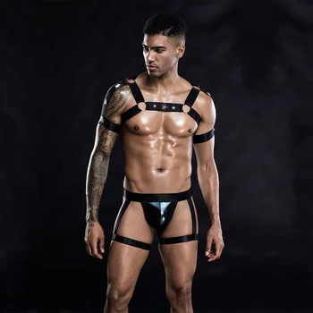 

New Black Sexy Men's Nightclub Binding Adult Bar Performance Wear Cross-Border Hot Sale
