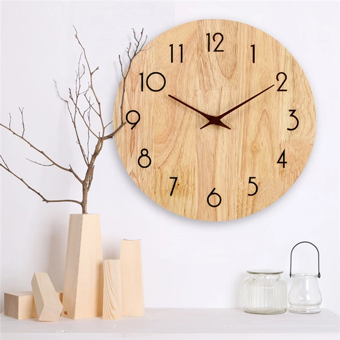 DIY Creative wall clock Wooden hands with SUN shaft Clock movement Walnut wood needle Quartz Clock replace part Accessories