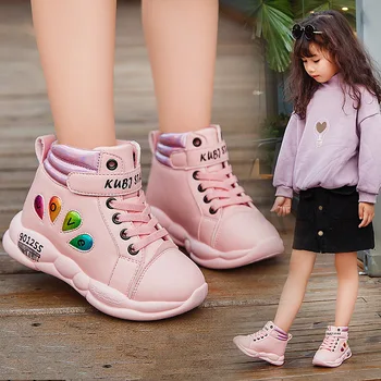 

Autumn/winter casual Plus cotton children's sports shoes boys and girls kids sneakers fashion student running shoes size 26-37
