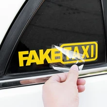 Faux autocollant réfléchissant de TAXI, pour volkswagen golf 4 ford focus 3 toyota auris seat exeo bmw e46 audi A1 A2