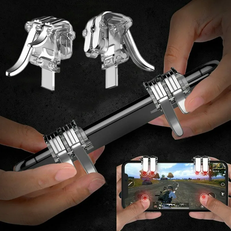 

Antoksky Metal Gamepad PUBG Mobile Trigger Control Smartphone Gamepad Controller L1R1 Gaming Shooter for Iphone Android Z2