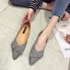 Women Flats Pointed Toe Bowknot Black Red Extra Big Size 43 44 45 46 Plus Small Size 31 32 33 Lady Flat Heel Shoes Casual Shoes 3