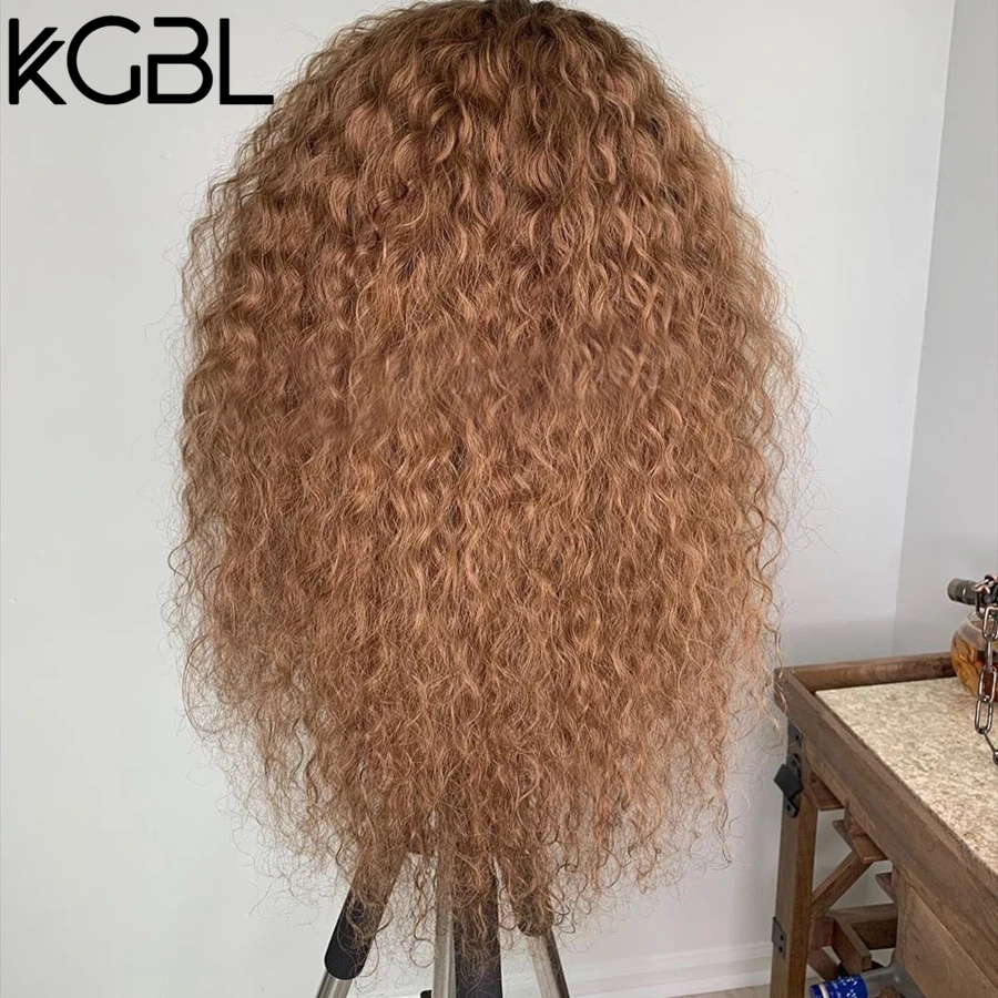 KGBL 13*6 Омбре цвет фронта шнурка человеческих волос парик с волосами младенца "-24" бразильские не-Реми волосы парики 130% плотность средний коэффициент