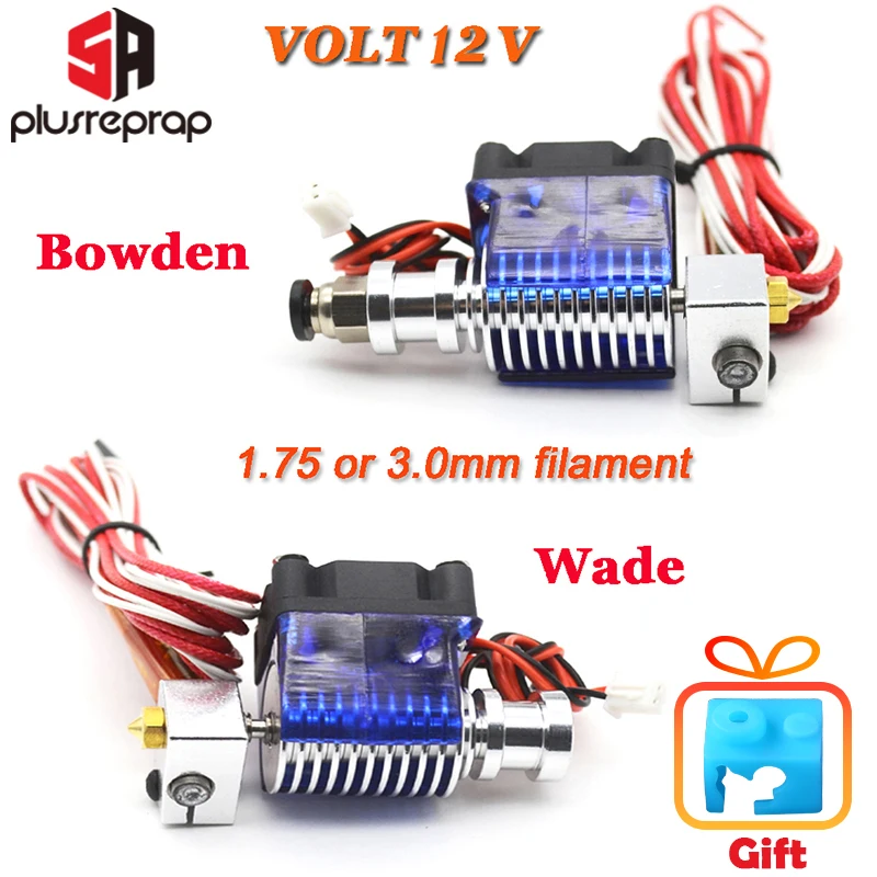 Последняя v6 J головки версия цельнометаллический hotend Уэйд или Боуден голова