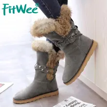 Подходящие женские зимние ботинки для русской зимы; новые женские полусапожки из плотного плюша с круглым носком; обувь с пряжкой на ремешке; женская обувь; размеры 34-39