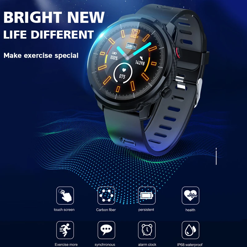ESEED L5 Pro S10 plus, умные часы для мужчин, IP68, водонепроницаемые, полный сенсорный экран, 60 дней, длительное время ожидания, умные часы, пульсометр, PK honor watch