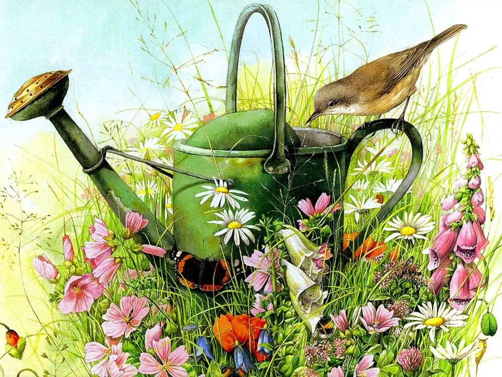 Kettle Bird Flowers Butterfly Landscape 5D Square Diamond Painting Farm Chicken Coop Embroidery Cross Stitch Kit DIY Home Decor