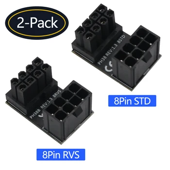 

ATX 8Pin Female to 8pin Male 180 Degree Angled Adapter for Desktops Graphics Card