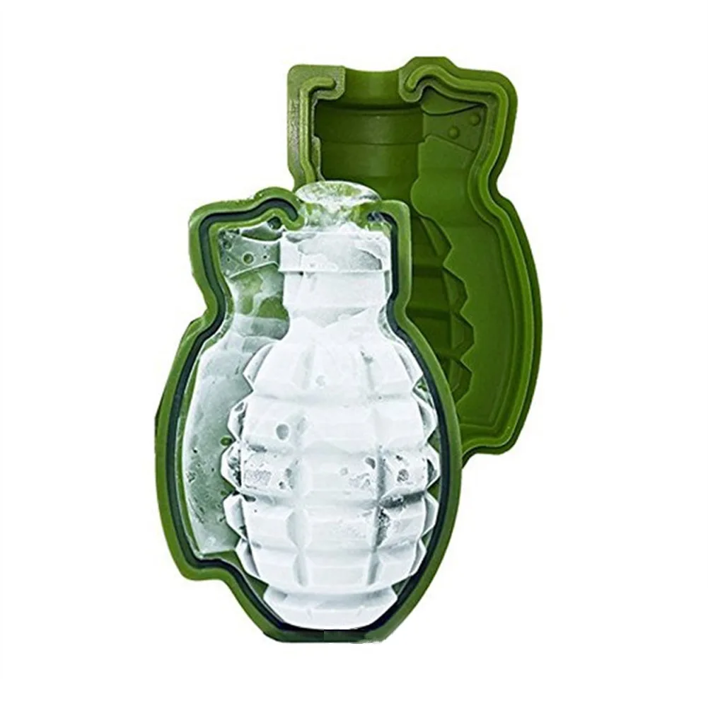 

3D Ice Cube Shape Army Green Fun Tool Kitchen Decorating Tool Ice Cream Making Molds Silicone Cake Baking Moulds