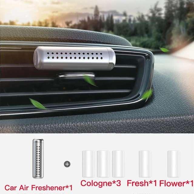Автомобильный освежитель воздуха Baseus с зажимом для ароматерапии, ароматерапия, запах для кондиционера, автомобильный диффузор, чистый Твердый освежитель воздуха на выходе автомобиля - Название цвета: sliver 1 Smell