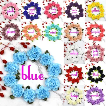 

100pcs/lot 30mm Satin Flowers Satin Ribbon Carnation Flower Appliques Craft Wedding Decorate DIY Apparel Sewing Fabric Supplies