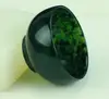 Chinese natural dark green jade bowl 1