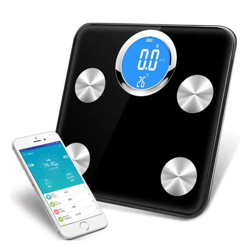 Bluetooth мобильное приложение для телефона весы для тела весы для жира интеллектуальная измерительная электронная шкала для тела дисплей Температура