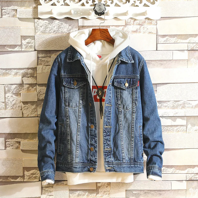 

Big Kid Jeans Coat Men's 12 BOY'S Autumn Tide Middle And Large 14 Spring And Autumn Fat 15-Year-Old Autumn Western Style 2019 Ne