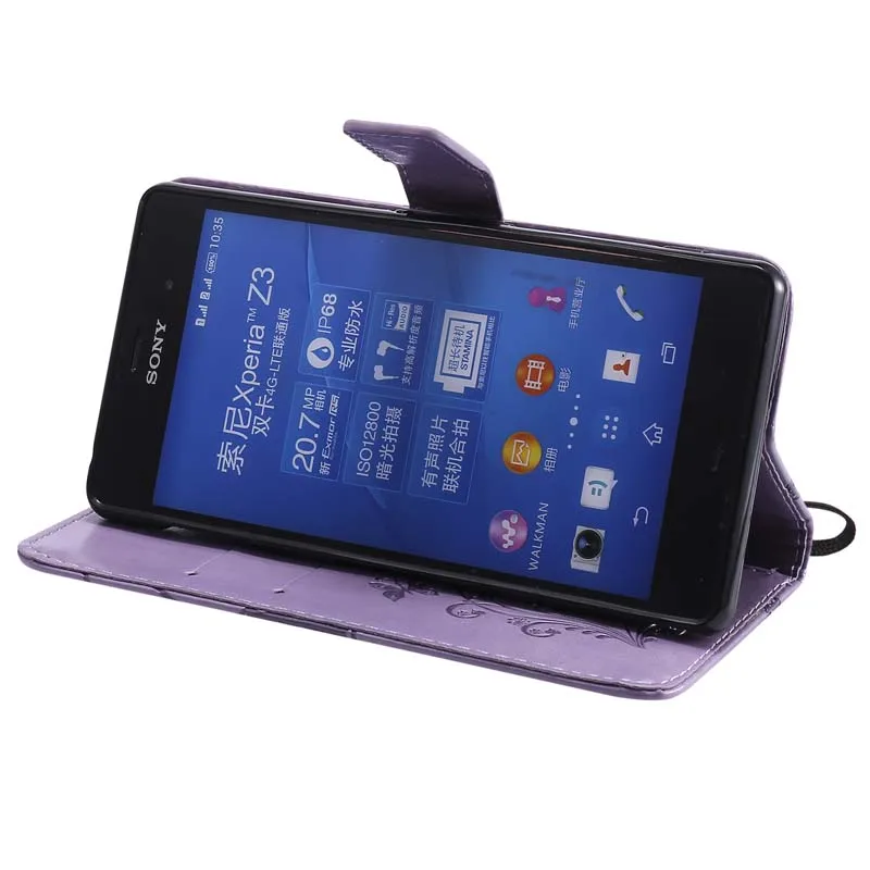Чехол-кошелек для sony Xperia Z3 Compact Mini D5803 D5833 D6653 D6603 откидной Чехол-бумажник из искусственной кожи чехол для телефона