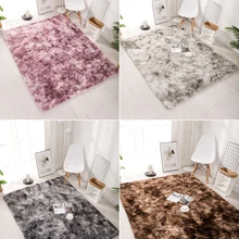 Ковер спальня полный прекрасный гостиная нордическая ins чистая красная прикроватная журнальный столик диван пестрый градиент плюшевый коврик
