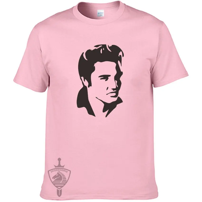Young Elvis Presley 100% хлопковая Повседневная мужская футболка с коротким рукавом moon theam
