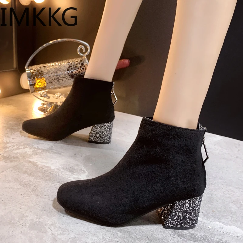 boots talon paillettes