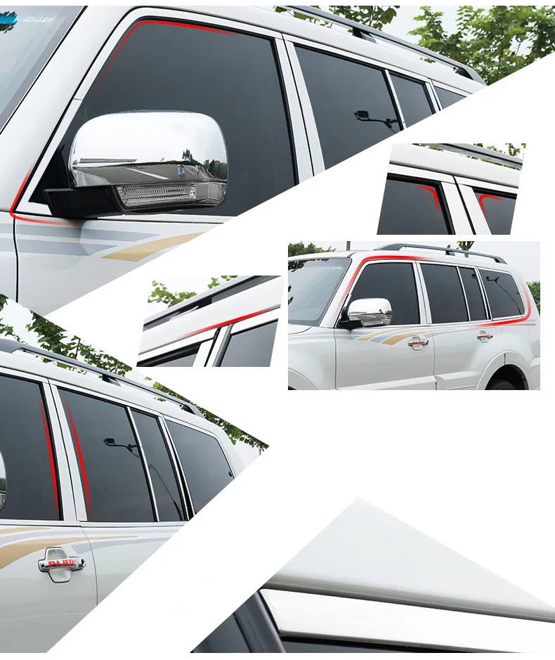 Нержавеющая сталь окна автомобиля планки для mitsubishi pajero 2006- 2012 2013 mitsubishi Montero