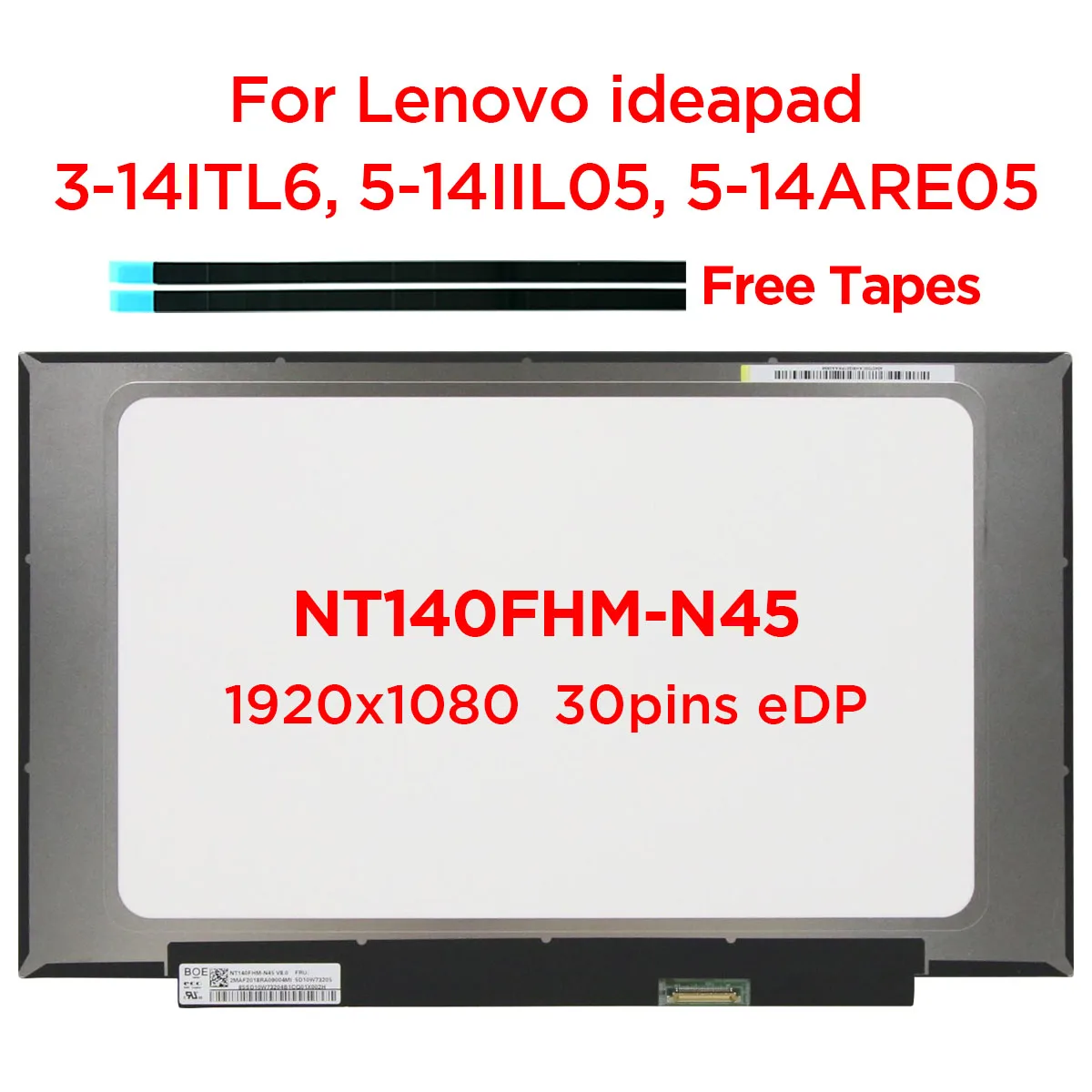 140-tela-do-laptop-lcd-nt140fhm-n45-b140htn021-n140hga-ea1-para-lenovo-ideapad-5-14iil05-5-14are05-e14-gen-3-fhd1920x1080-30pin