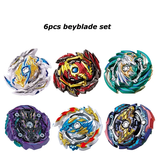 Лучшие продажи пусковые устройства Beyblades игрушки Арена Bayblades Toupie Металл взрыв Avec Бог волчок Bey Blade игрушка - Цвет: 6pcs set