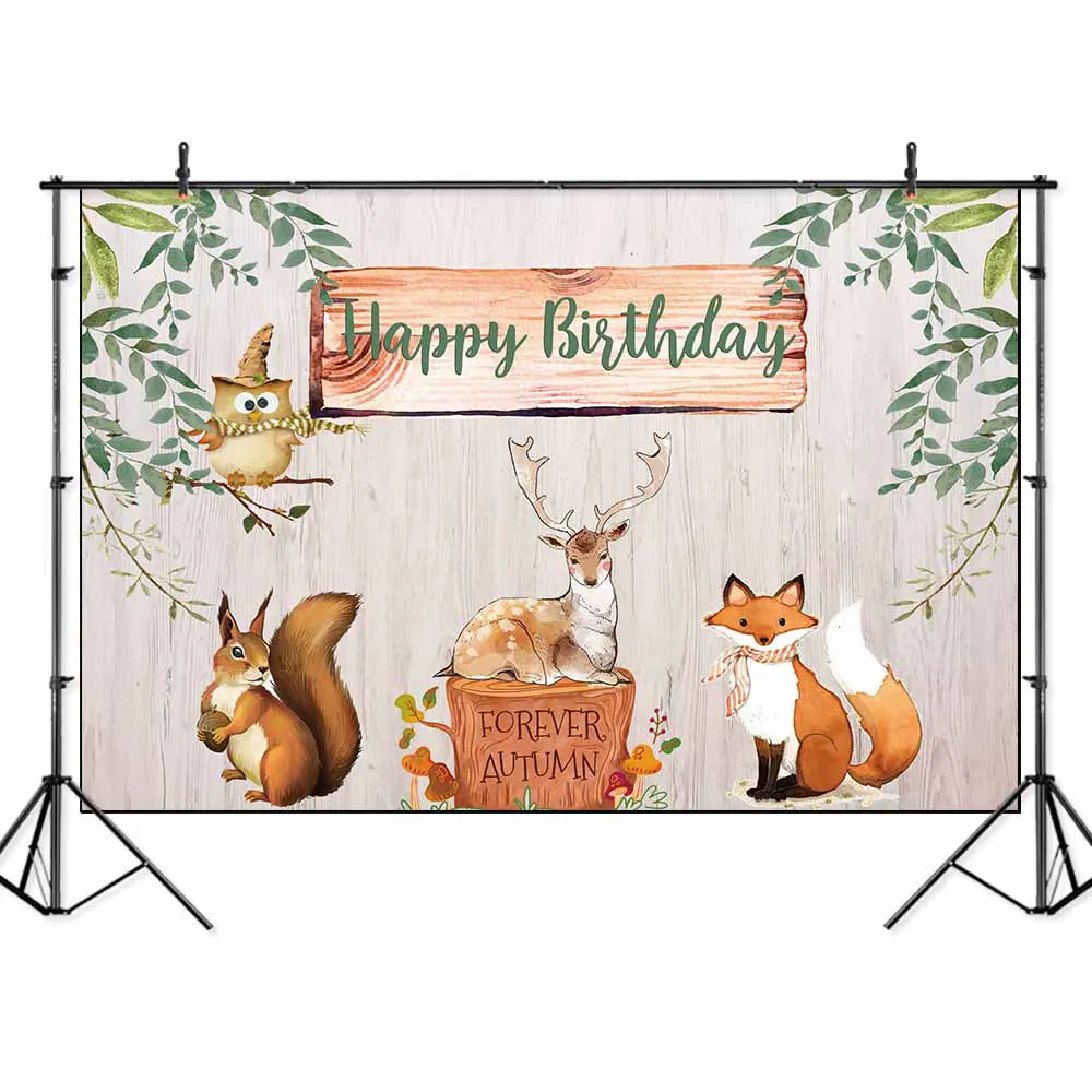 thinvinyl new born woodland BirthdayParty baby shower BannerBackgrounds Printed Professional Indoor Photographic studio Backdrop |